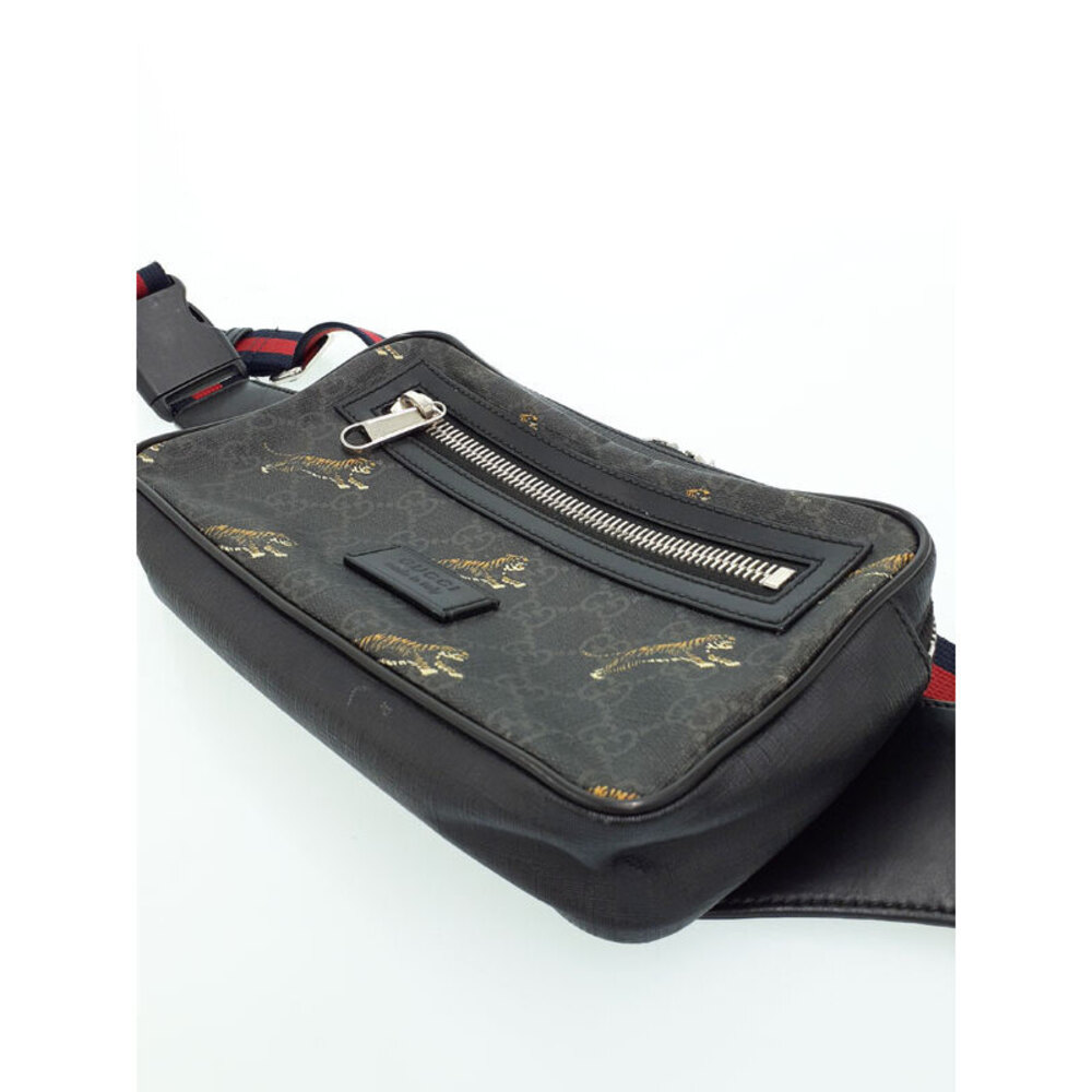 Gucci Supreme Bag Belt Cat Tiger Black Body Soft GG - Picture 8 of 9